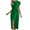 Green, variant on ZVNAΖH Women's Summer Button Down Shirt Dress Collared Short Sleeve Tie Sash Taffeta Fit and Flare Midi Dress