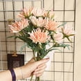 thumbnail image 6 of HEVIRGO 7PCS Artificial Flower Chrysanthemum Garden Party Home Wedding Festival DIY Decor,Dark Champagne, 6 of 8