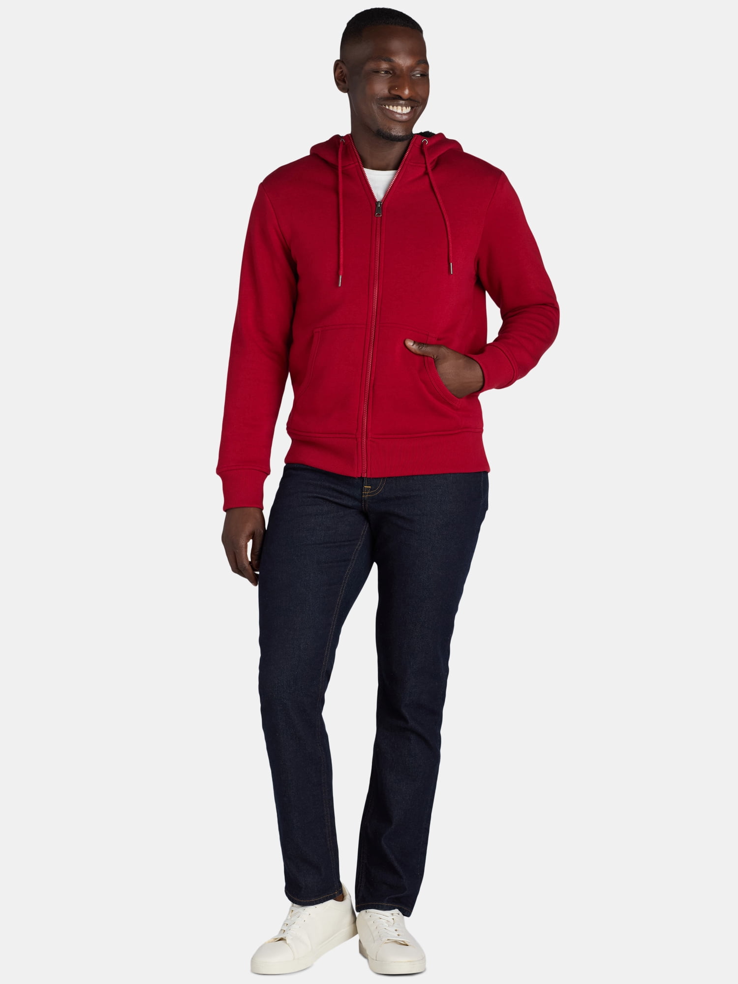 George Men's & Big Men's High Pile Fleece Lined Jacket with Hood, Sizes S-3XL