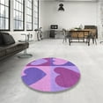 thumbnail image 4 of Ahgly Company Machine Washable Indoor Rectangle Transitional Bright Lilac Purple Area Rugs, 8' x 12', 4 of 7