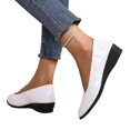 thumbnail image 5 of YOUYEDIAN Loafers for Women Comfortable Versatile Pointed Toe Fashion Wedge Heel Non Slip Flats Casual Low Cut Outdoor Walking Shoes, 5 of 5