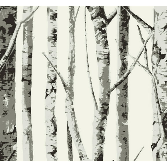 NextWall  Winter Birch Peel and Stick Wallpaper - 27 in. W x 18 ft. L