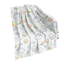 Nmdmisc Easter Throw Blanket Cute Blanket,Easter Gifts for Kids Easter Blanket Easter Decorations,Fuzzy Flannel Fleece Blanket for Couch Bed Room Easter Eggs Decor,27.6 x 39.4 Inch