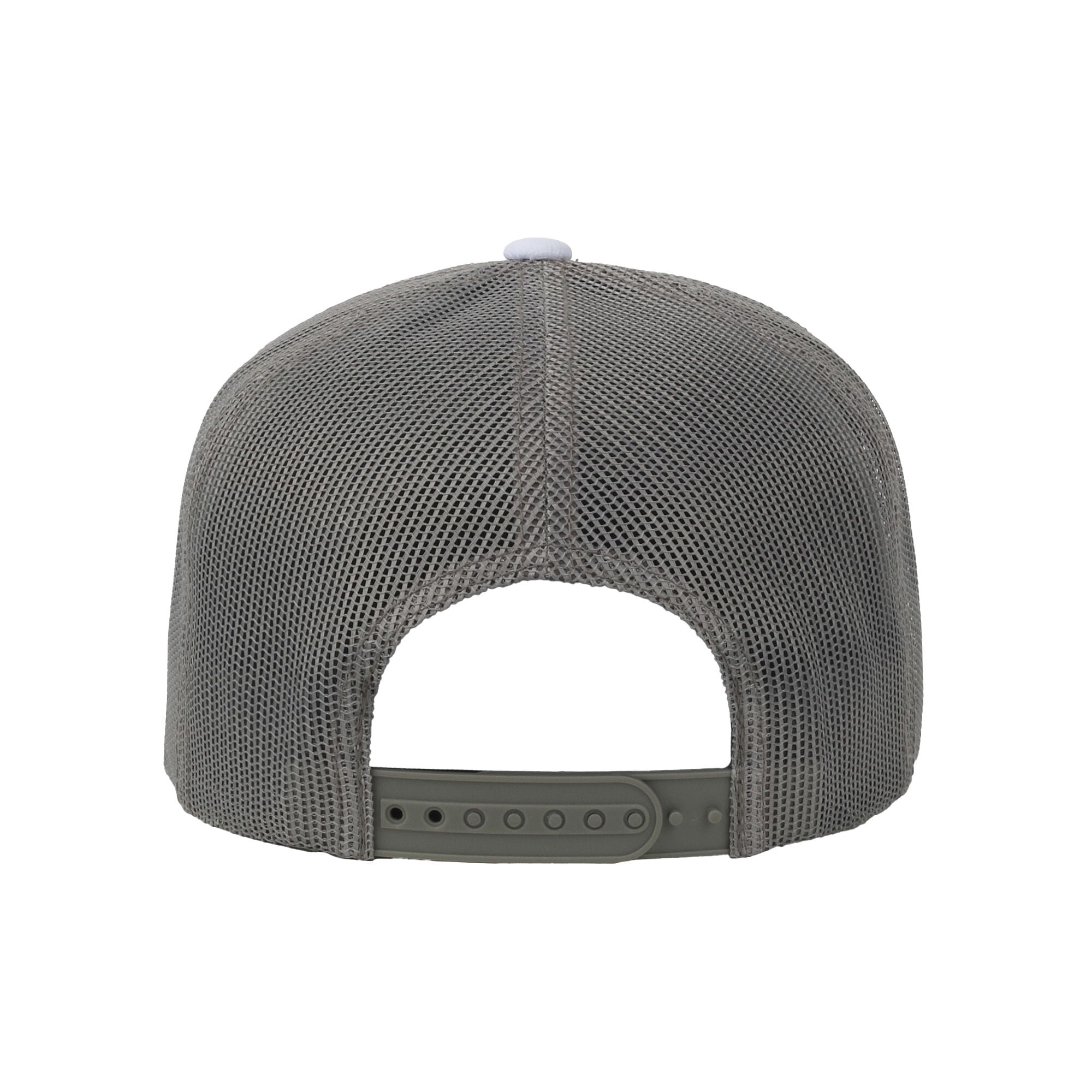 White/Grey Mahi Mahi 5-Panel Fishing Cap – Structured, Flat Bill Snapback, One Size