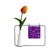 thumbnail image 1 of Las criaturas marinas Tarjeta de jarrón artificial de tulipanes, 1 of 3