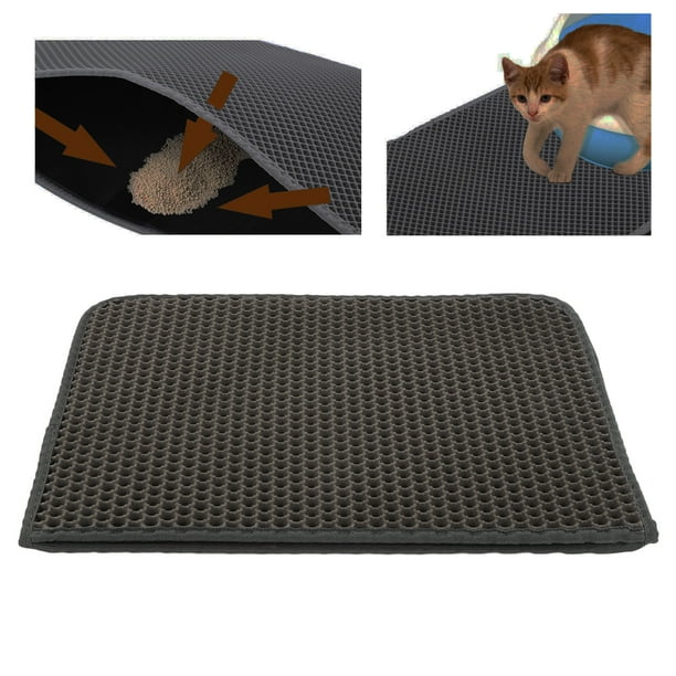 Litter Tray Mat, Cat Litter Mat Scatter Control, Double Layer Design