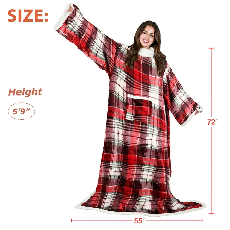 Children's Batamanta Fleece Blanket With Sleeves Robe Sillon Sofa Or Bed  Seen On Children's Tv Size Single Batin Child Girl Winter - Blanket -  AliExpress