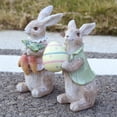 thumbnail image 4 of Easter Bunny Decorations Spring Home Decor Bunny Figurines(Easter White Rabbit 2pcs), 4 of 6