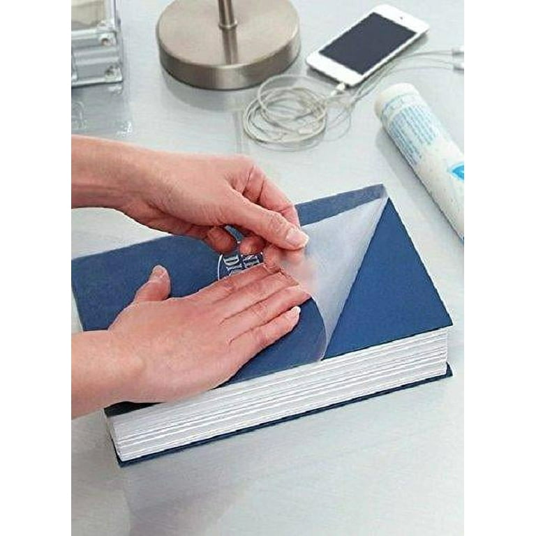 Enday Contact Paper Clear, 13.5 x 5-Feet, Transparent Self Adhesive Book and Textbook Covers for Paperbacks and Hard Covers, Plastic Protective Covering
