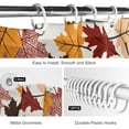 thumbnail image 4 of Fall Leaves Shower Curtain, Abstract Modern Luxury Bathroom Decor, Autumn Leaf Decorative Waterproof Washable Cloth Fabric Bathroom Curtain with 12 Hooks 72x72 Inches, 4 of 6