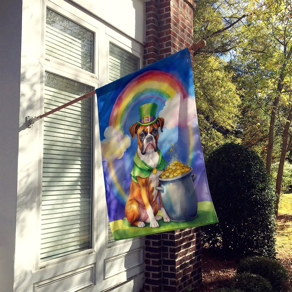 Boxer St Patrick's Day House Flag 28 in x 40 in
