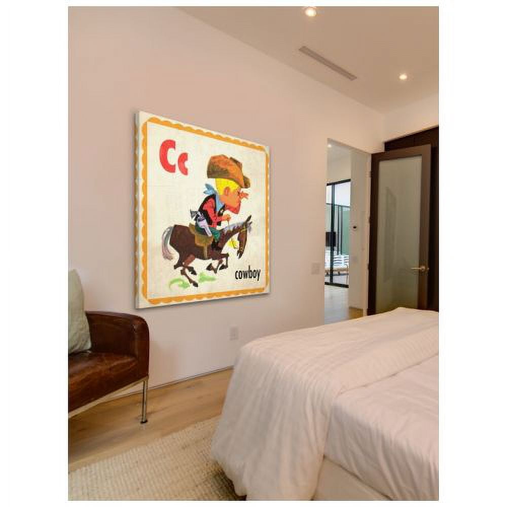 "Cowboy" Painting Print on Wrapped Canvas