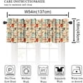 thumbnail image 2 of Coffee Valances Curtain, Rod Pocket Abstract Retro Rustic Farmhouse Kitchen Decor Printed Window Valances Short Curtain for Living Room Bedroom Bathroom W54xL18in 1 Panels, 2 of 6