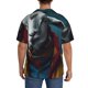 thumbnail image 3 of Fotbe Surrealist Goat Camisa Estampada de Manga Corta para Hombre, Casual de Verano, Estilo Playero, Sin Arrugas-X-Large, 3 of 5