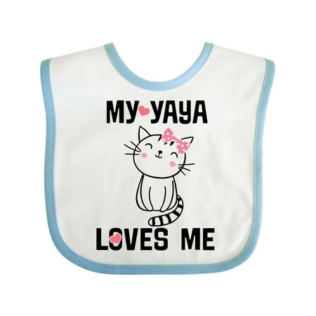 

Inktastic My Yaya Loves Me Girls Gift Baby Girl Bib