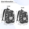 thumbnail image 2 of Casual Canvas Backpack Without Interlayer Large Capacity Stick Bag Design For Outdoor Shopping Office Outdoor Sports Flowers Carnation Snapdragon Butterflies Bees Small, 2 of 7