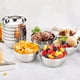 thumbnail image 2 of Xiao Hua cuencos de acero inoxidable de 18 cm para aperitivos, sopas, ensaladas ligeras y platos metálicos de doble pared para salsas, arroz, fideos y helados., 2 of 5