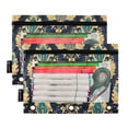 thumbnail image 5 of FORMRS 2 Pack Pencil Pouch for 3 Ring Binder with Clear Window Zipper Case, Green Peacock Pattern, 5 of 6