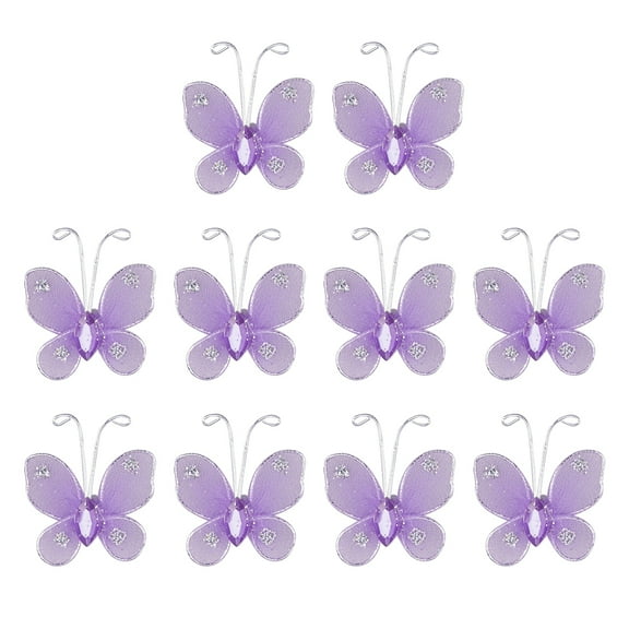 CIMAXIC 50Pcs Premium Lavender Simulation Butterfly Decorative Wedding Accents