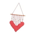 thumbnail image 4 of Tapiz tejido de hojas, borlas de hojas, macramé bohemio, arte de pared colgante, decoración rosa, decoración de pared para dormitorio de boda, sala de, 4 of 8