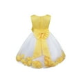 thumbnail image 3 of DPOIS Kids Flower Girls Dress Tulle A-Line Princess Dress Formal Prom Party Ball Gown Yellow 10, 3 of 7