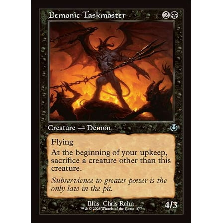 MtG Innistrad Remastered Uncommon Demonic Taskmaster (Classic Frame) #377