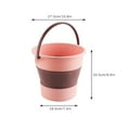 thumbnail image 3 of Collapsible Plastic Bucket,Foldable Round Tub with Handle, Folding Portable Fishing Water Pail, Space Saving Outdoor Waterpot for Garden Camping Car Mop Cleaning Beach, 3 of 7