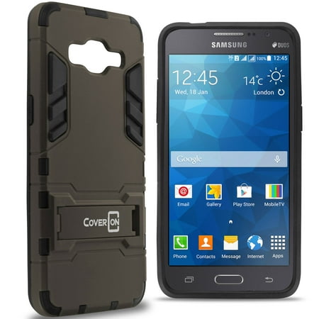 CoverON Samsung Galaxy Grand Prime / Go Prime Case, Shadow Armor Series Hybrid Kickstand Phone