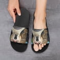 thumbnail image 6 of GZHJMY Stylish Slides for Women Men, A Dog Labrador in Glasses with His Cat Soft Flexible Slip-on Sandals Slippers, 6 of 7