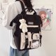 thumbnail image 4 of Bsvklp Mochila De Viaje De Color De Contraste De Moda Para Mujer Mochila Grande Para La Escuela (Negro) Bsvklp Para estrenar, 4 of 9