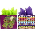 thumbnail image 4 of Peacock Gift Bags + Tissue Paper, 4 Gift Bags + Tissue Paper, All Occasion, 4 of 6