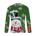 thumbnail image 5 of cllios Mens Christmas Shirts Funny,2024 Trendy Novelty Snowman Print Graphic Tees,Xmas Long Sleeve Crewneck Workout Tee Tops,Funny Christmas Shirts for Men, 5 of 5