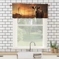 thumbnail image 3 of Cow Curtain Valances Farm Animal Western Farmhouse Cattles Windmill Privacy Window Valances for Living Room Kitchen 54 by 18 in, 1 Panel, 3 of 6