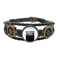 thumbnail image 1 of Pescador barco Pulsera marina tejida en cuero, 1 of 4