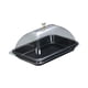 thumbnail image 3 of Soporte para tartas con bandeja para servir postres en forma de cúpula, portátil y elegante, para cubrir alimentos. Negro, 3 of 9