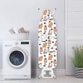 thumbnail image 3 of HELLHERO Cute Cartoon Cats and Paw Prints Ironing Board Cover, Pet Themed Kitten Pattern on White, Gift for Cat Lovers, 3 of 5