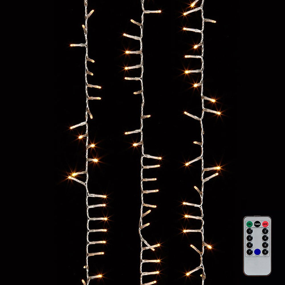 RAZ IMPORTS 10 FT CASCADING CLUSTER 960 WARM WHITE LED LIGHTS WITH REMOTE 