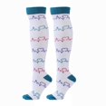 thumbnail image 1 of Men Women Socks Compression Socks Elastic Sports Beautiful Leg Nurse Stocking Jogging Climbing Cycling Flight Excercise 7 S M, 1 of 6