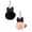 Black+Pink, variant on Cute Cat Keychain with Pom Poms, Durable & Lightweight Key Chain Pendant for Purse Backpack Zipper