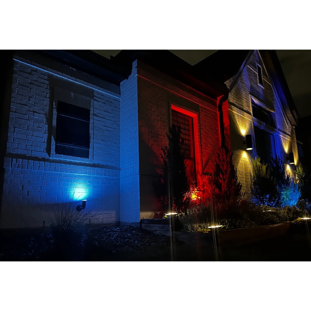 Outdoor Light Soc Covers for LED MR16 Bulbs Spotlight Floodlight Landscape Lighting(1-Small, Red) 3x3x2 Round
