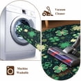 thumbnail image 5 of St. Patrick's Day Area Rug 5x7 Washable Rug Non Slip Dark Green Lucky Shamrock Leaves Spring Large Area Rug Soft Stainresistant Indoor Floor Carpet for Living Room Bedroom Home Office Dining Room, 5 of 8