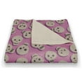 thumbnail image 3 of Creative Products Pinky Skull Pattern 50 x 60 Coral Fleece Blanket, 3 of 3