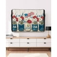 thumbnail image 5 of Vintage Flower Outdoor TV Cover 48 to 50 Inch Weatherproof, Independence Day American Flag Daisy 600D Oxford TV Covers with Waterproof Zipper, Outside Flat TV Screen Protector Size 48"Wx30"Hx4.5"D, 5 of 7