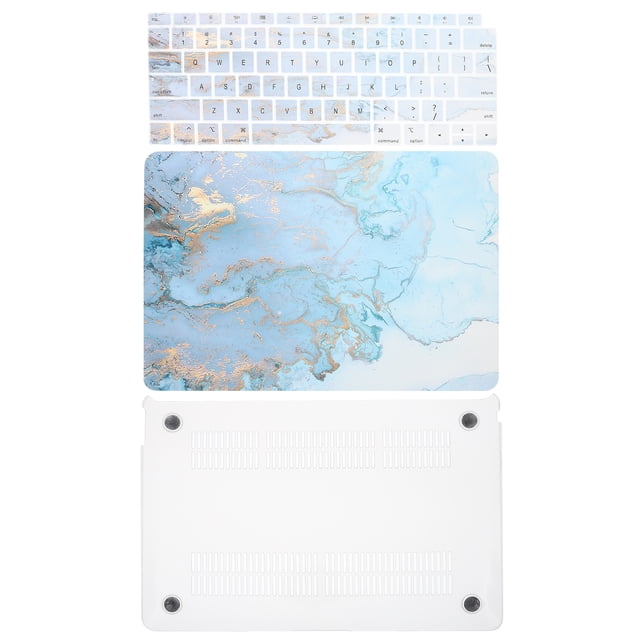 MasteelfCA 1 Set Marble Pattern Laptop Case with Keyboard Skin Compatible for A2179/A2337