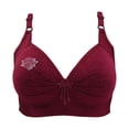 thumbnail image 5 of Clearance Full Coverage Bras for Women Xunlbb Plus Size Woman's Lace Flower Gathered Together Large Size Daily Bra Underwear No Rims(Wine,M), 5 of 5