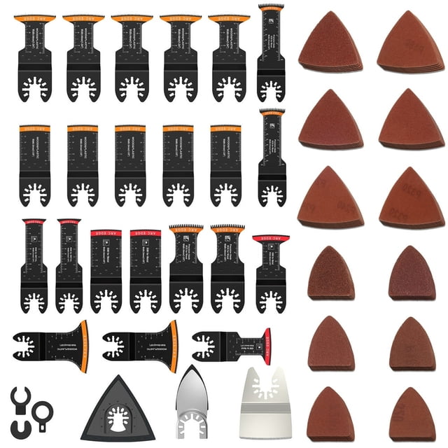 149/88Pcs Oscillating Saw Blades High Carbon Steel Bi-Metal Oscillating Multitool Blades Multifunctional Cutting Oscillating Tool for Cutting Wood Metal