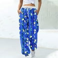 thumbnail image 2 of Birdeem Women Fashion Color Blocked Printed Drawstring Pants, 2 of 5