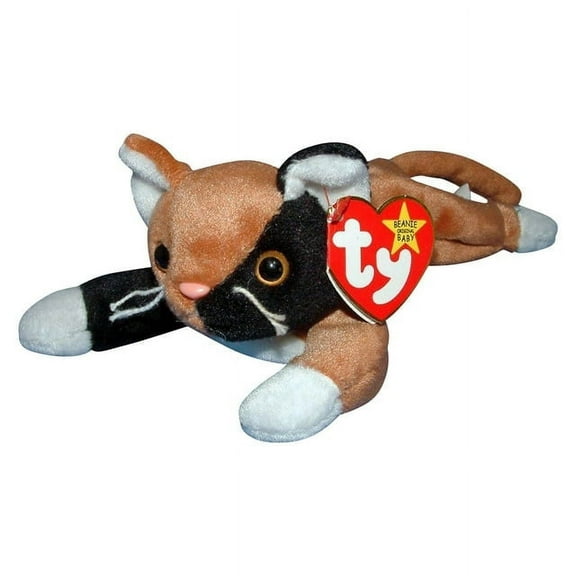 Ty Beanie Baby - Chip the Calico Cat (Stuffed Animal 8" Plush MWMT) BONUS 1 FUN CHOPS