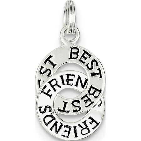 Leslies Fine Jewelry Designer 925 Sterling Silver Best Friends (12x22mm) Pendant