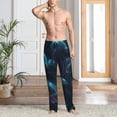 thumbnail image 4 of Bingfone Ice blue light spot jellyfish Mens All Over Print Sleep Pajama Pants-Medium, 4 of 5